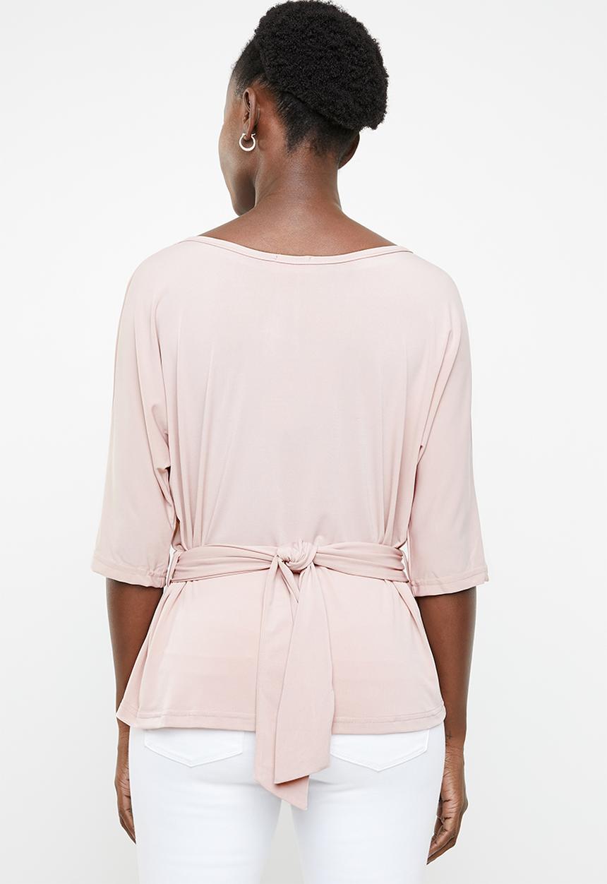 edit - Twist front top - pink