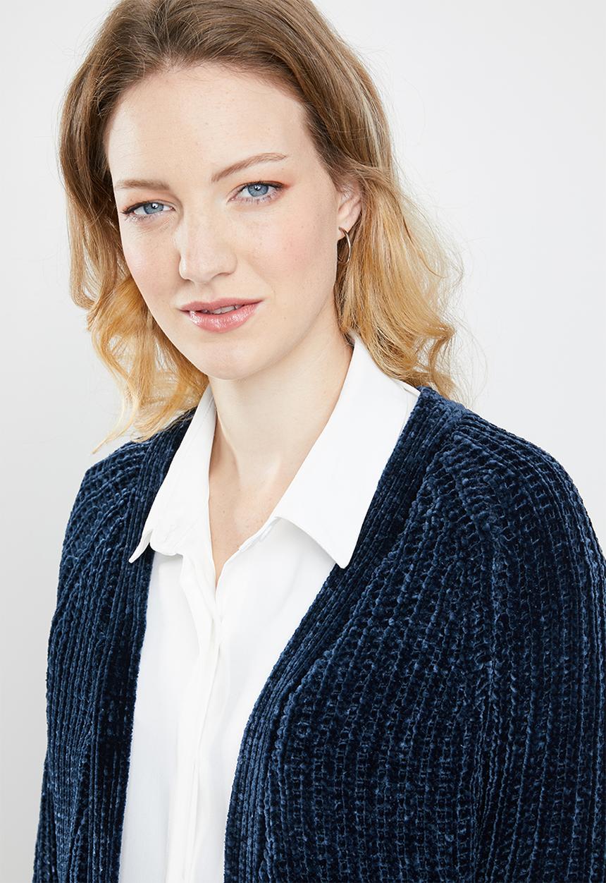 Tokyo Laundry - Adley chenille cardigan - navy