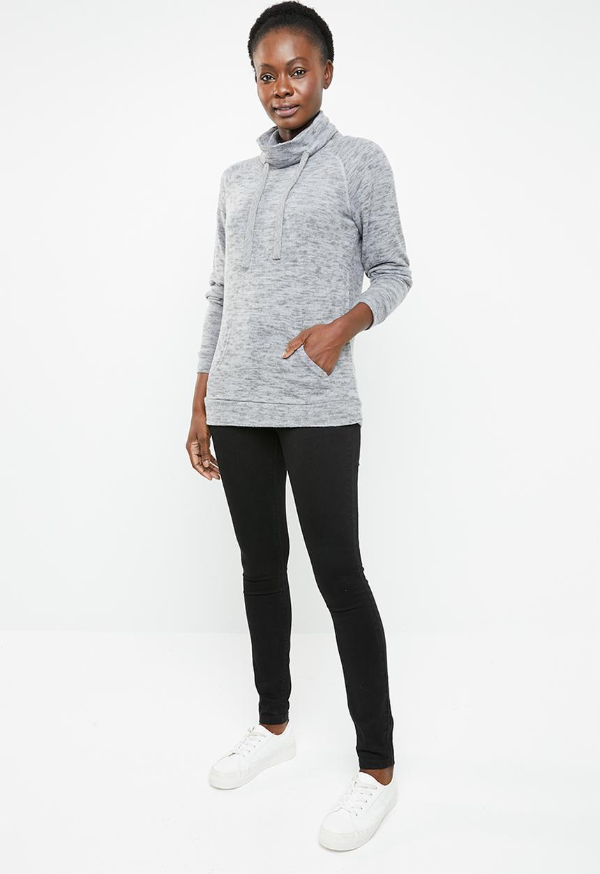 edit - Funnel neckline tunic - grey