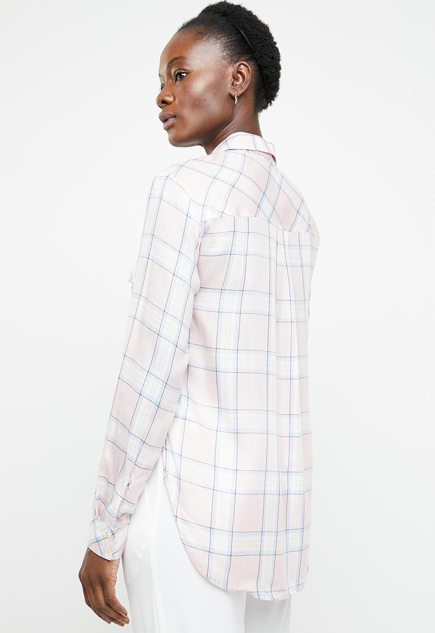 edit - Long sleeve button down shirt - multi