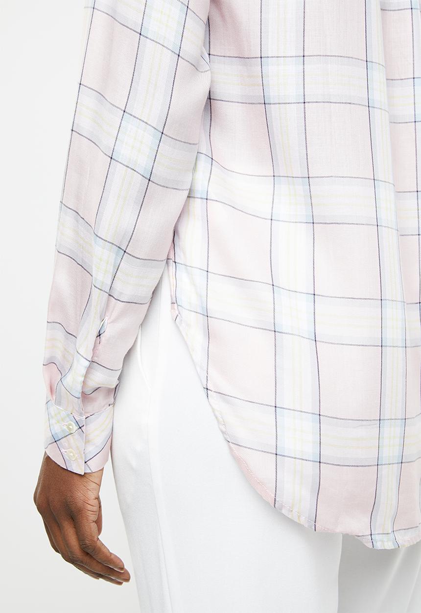 edit - Long sleeve button down shirt - multi