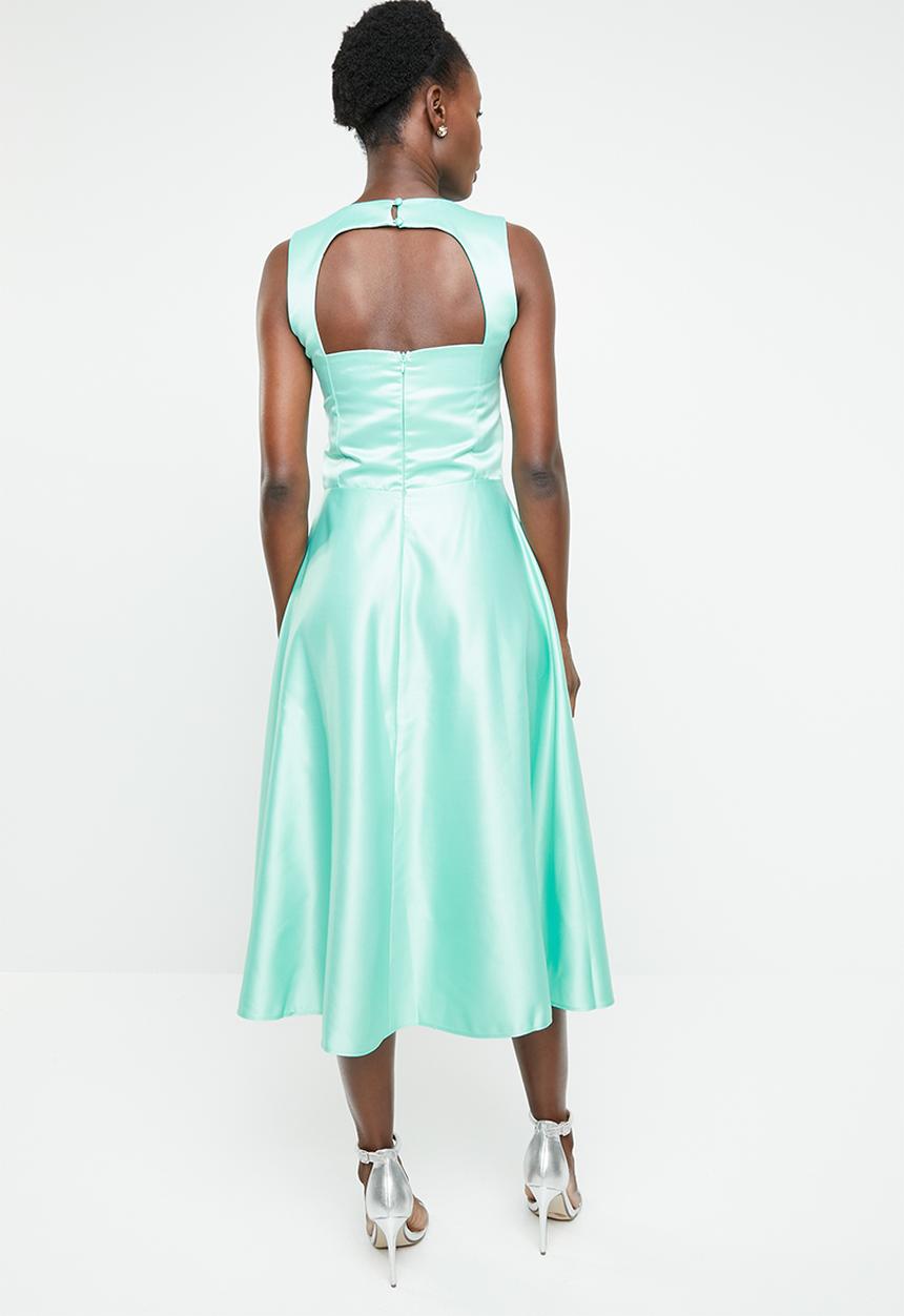 edit - Sleeveless fit and flare dress - green