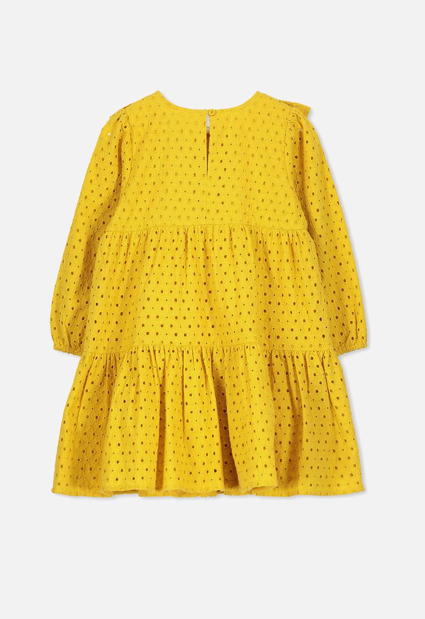 Cotton On - Grace long sleeve dress - yellow