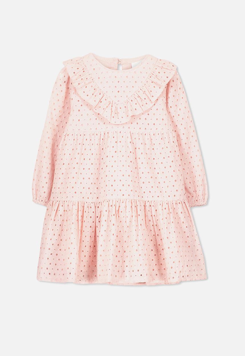 Cotton On - Grace long sleeve dress - pink