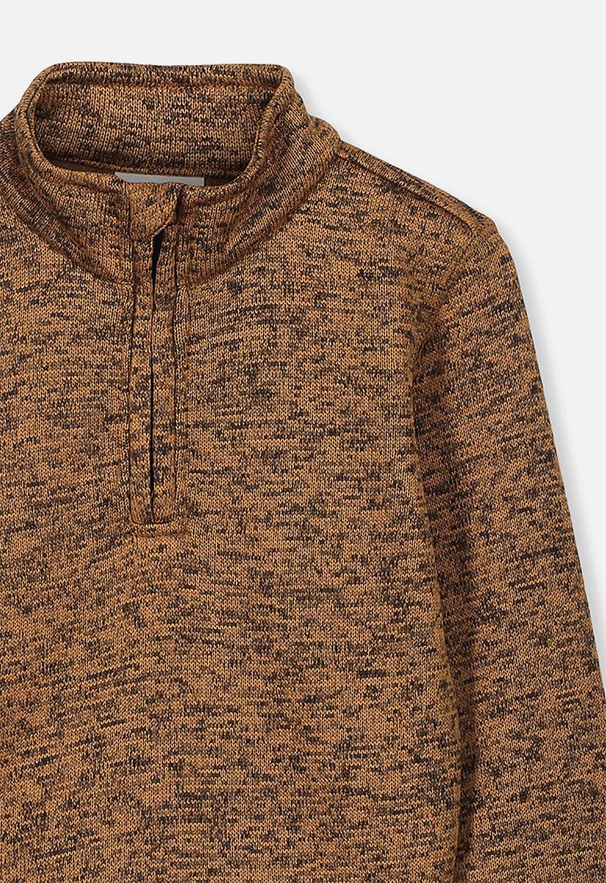 Cotton On - Spencer 1/2 zip crew - brown