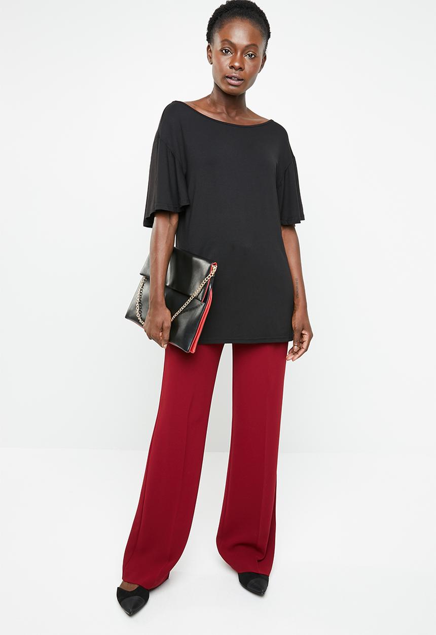 edit - Tee with back detail - black