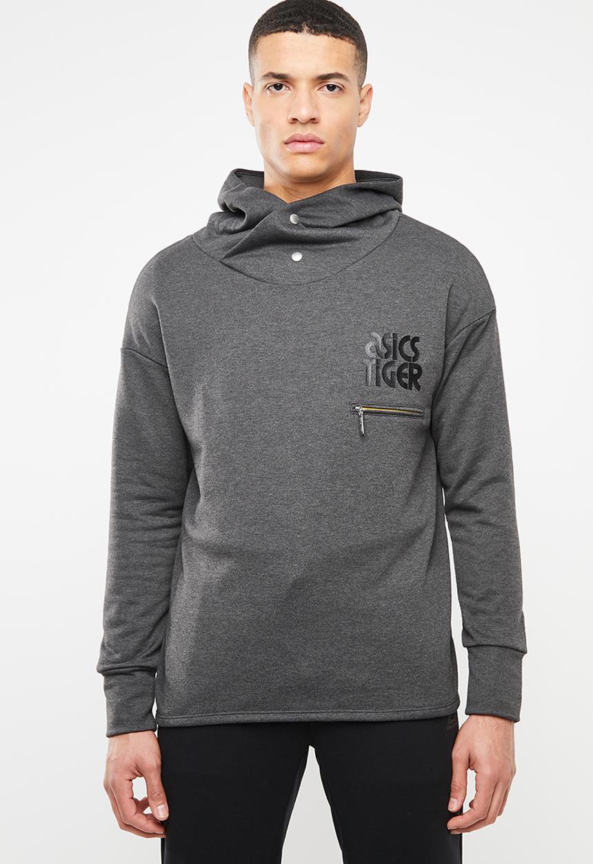 Asics Tiger - Logo sweat full zip hoodie - grey