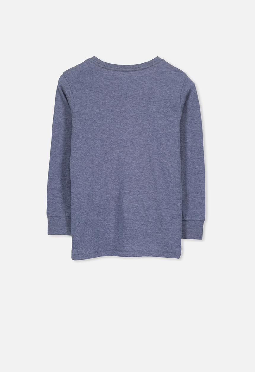 Cotton On - Tom skateboard long sleeve tee - blue