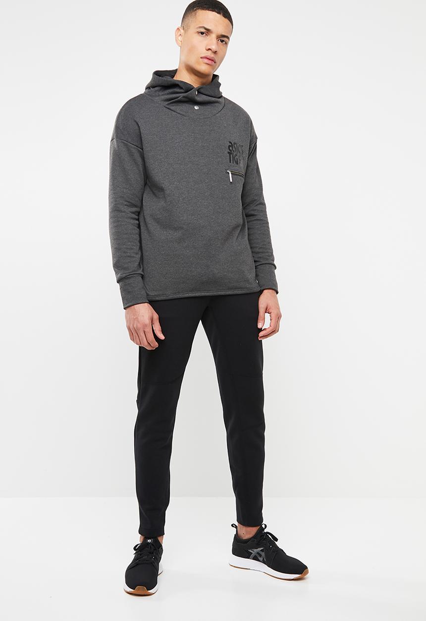 Asics Tiger - Logo sweat full zip hoodie - grey