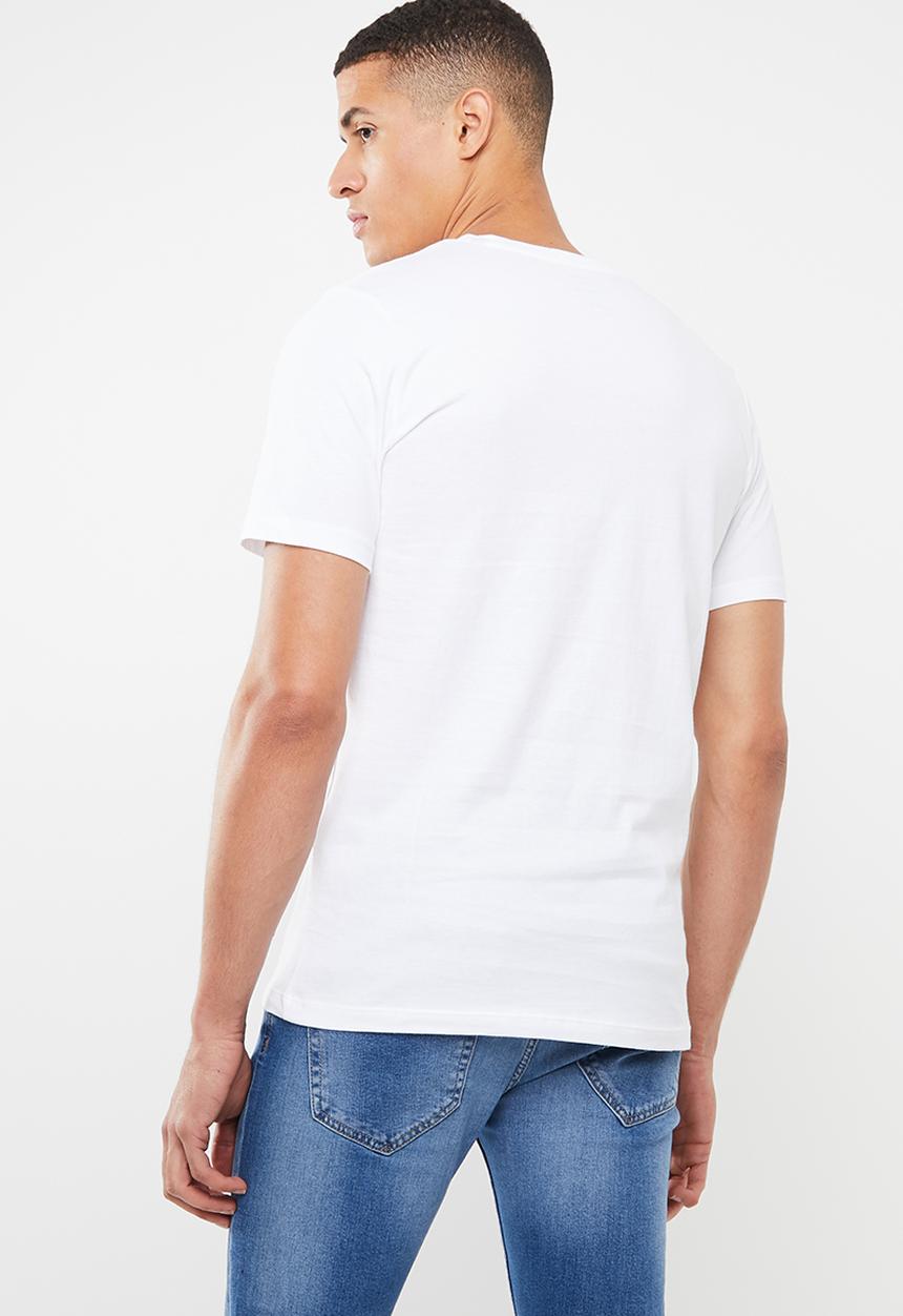 Jack & Jones - Running cactus short sleeve tee - white
