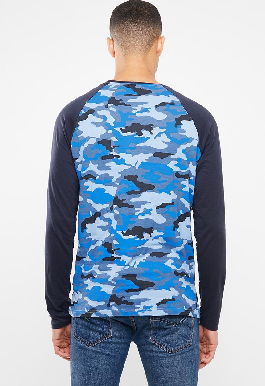 Brave Soul - Abraham camo tee - blue