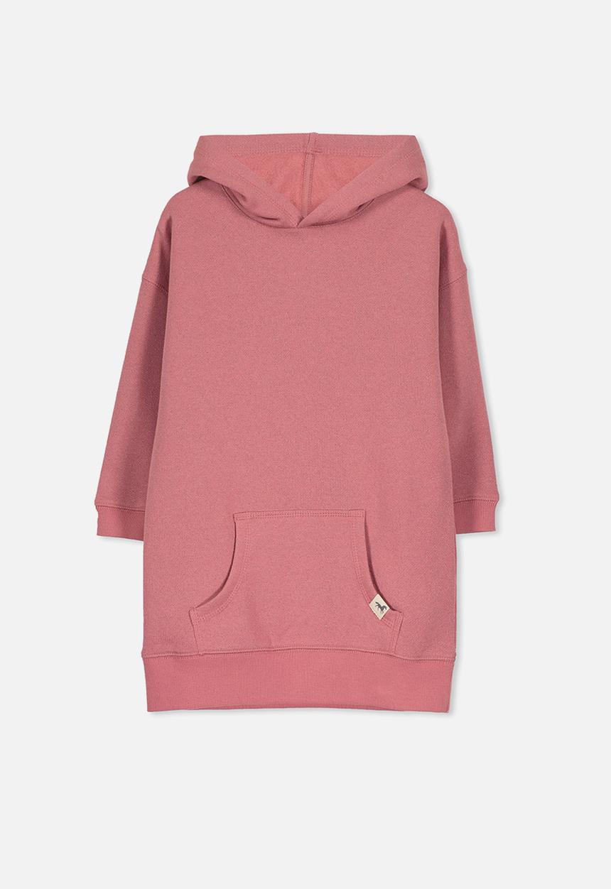 Cotton On - Viola long sleeve hood dress - red