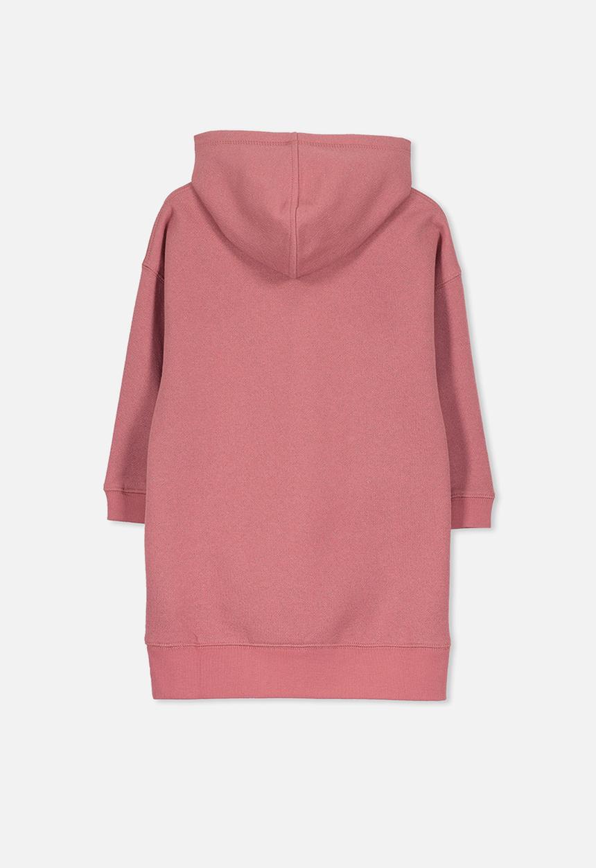 Cotton On - Viola long sleeve hood dress - red