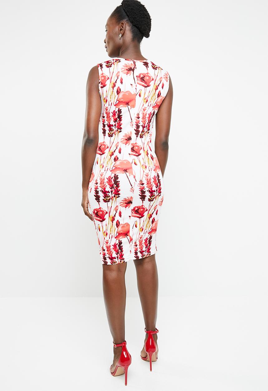 edit - Notch neckline dress - multi-colour