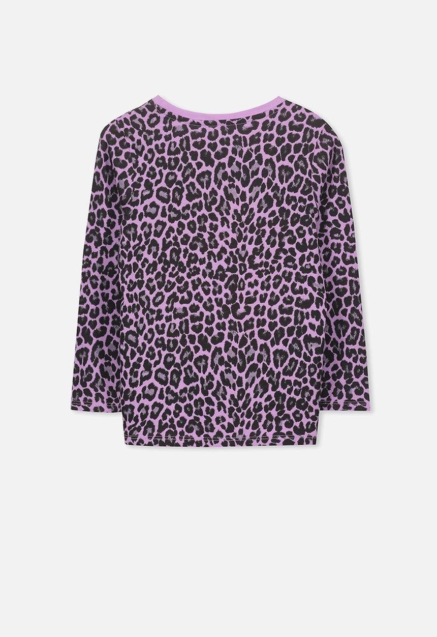 Cotton On - Penelope leopard print long sleeve tee - purple