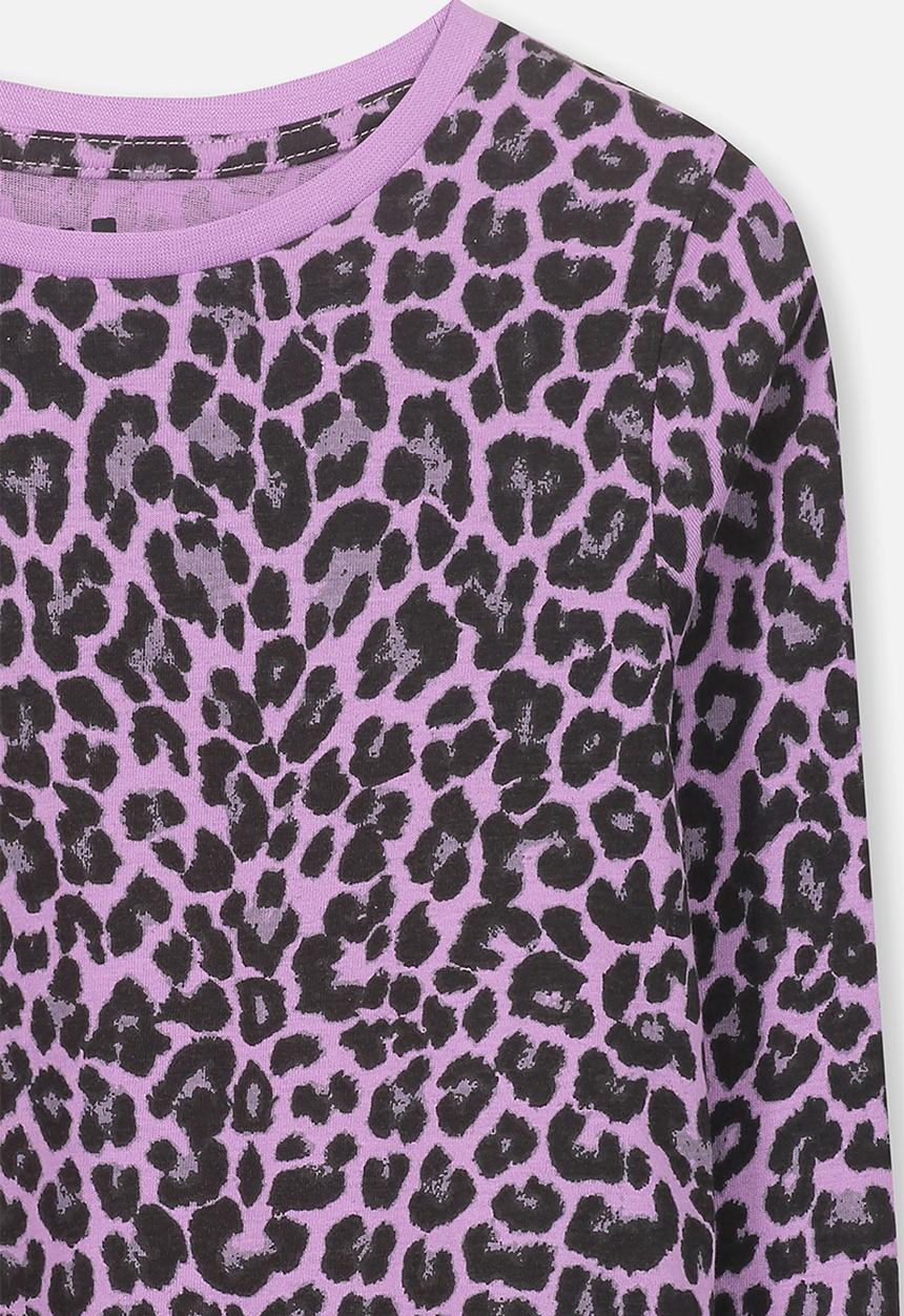 Cotton On - Penelope leopard print long sleeve tee - purple