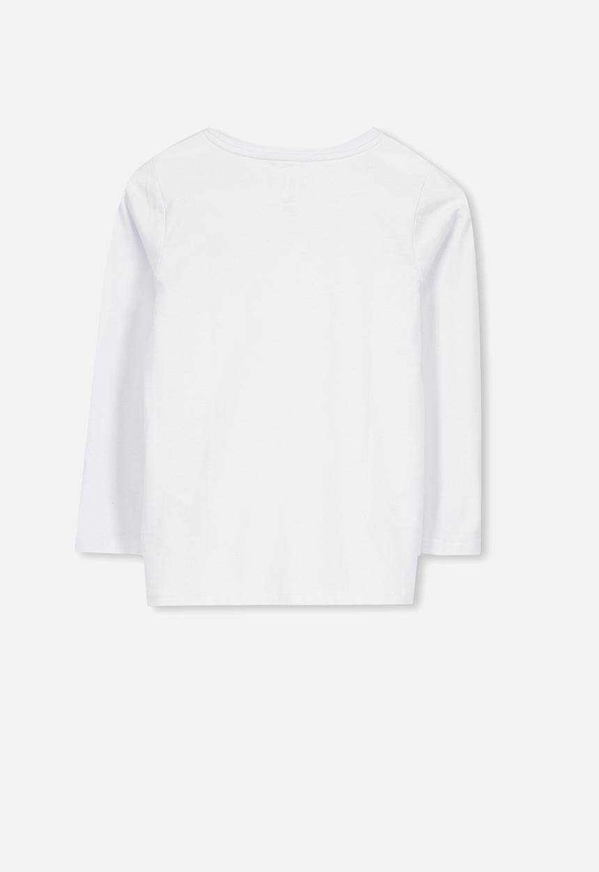 Cotton On - Penelope rainbow badge long sleeve tee - white 