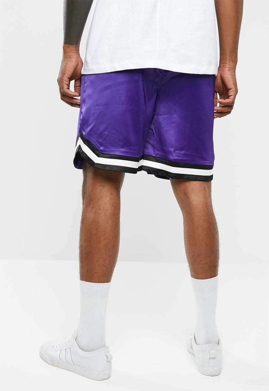 Mennace - Sateen basketball short - purple