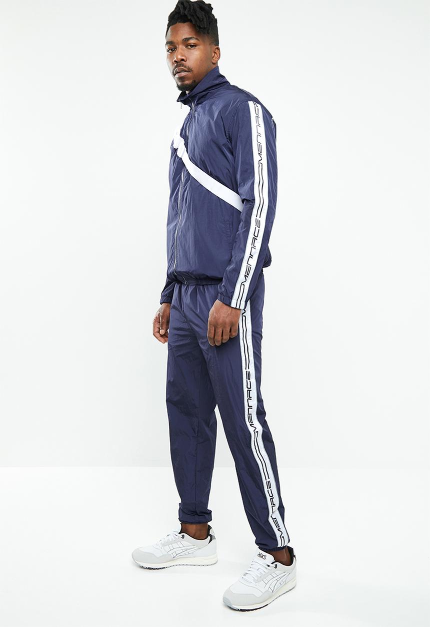 Mennace - Printed tracksuit bottoms - navy