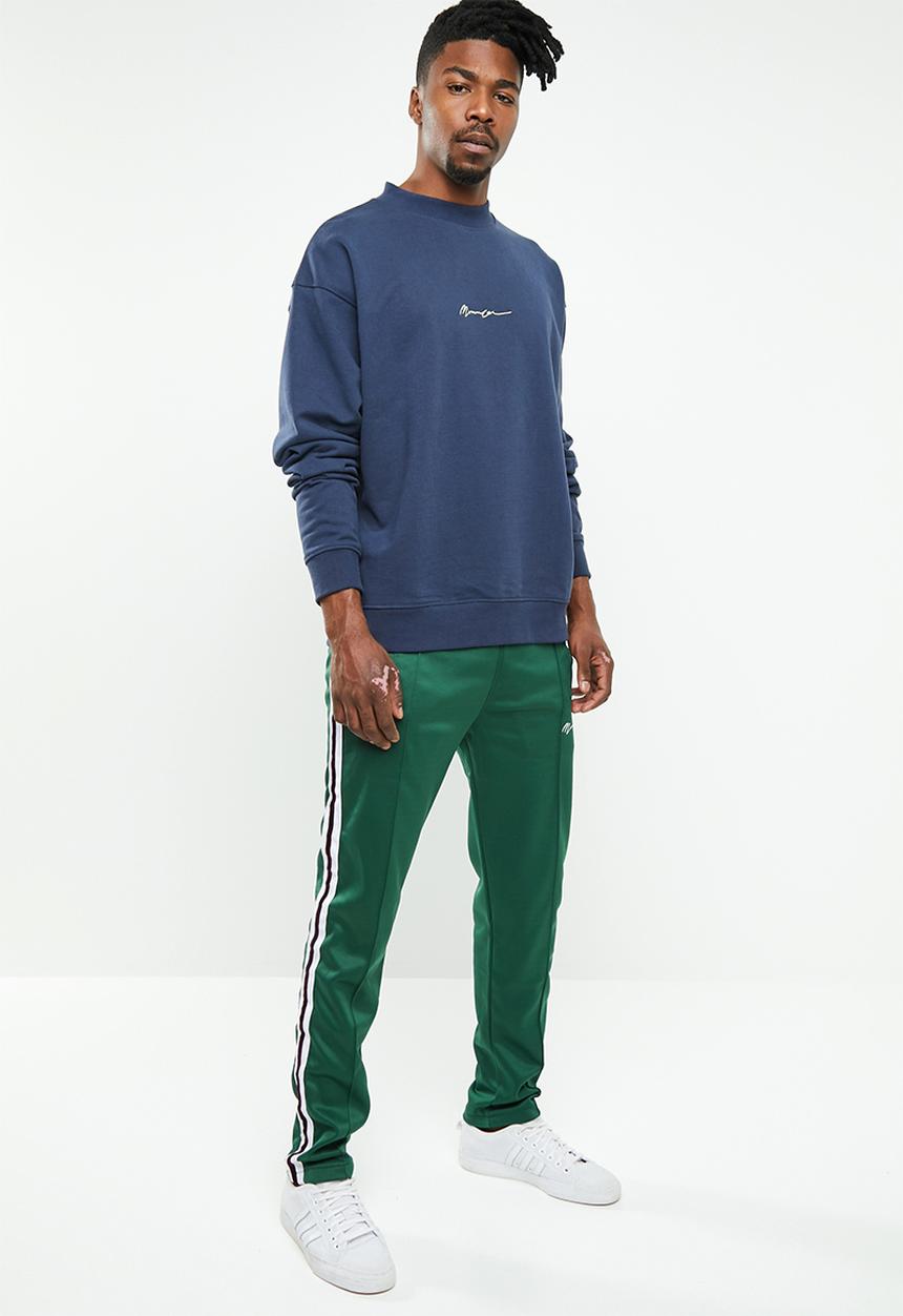 Mennace - Tricot side stripe bottom - green