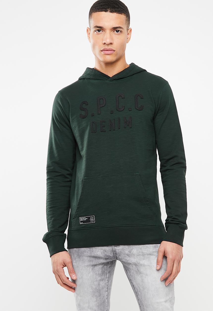 S.P.C.C - Applique printed hoodie - green