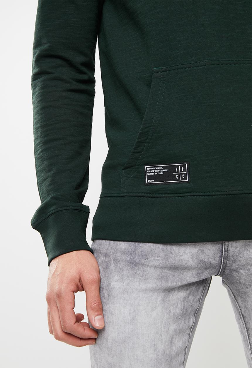 S.P.C.C - Applique printed hoodie - green