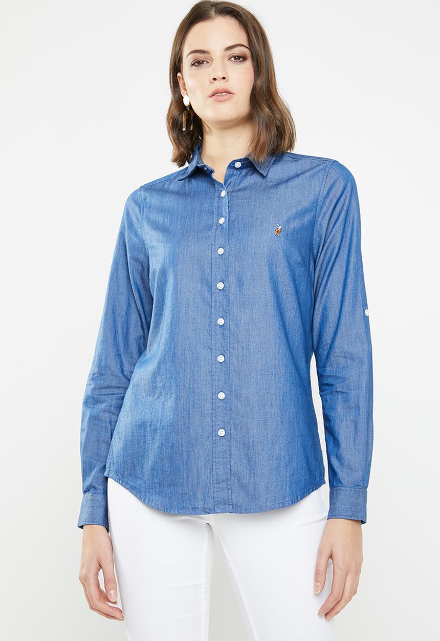 POLO - Tina long sleeve shirt - blue