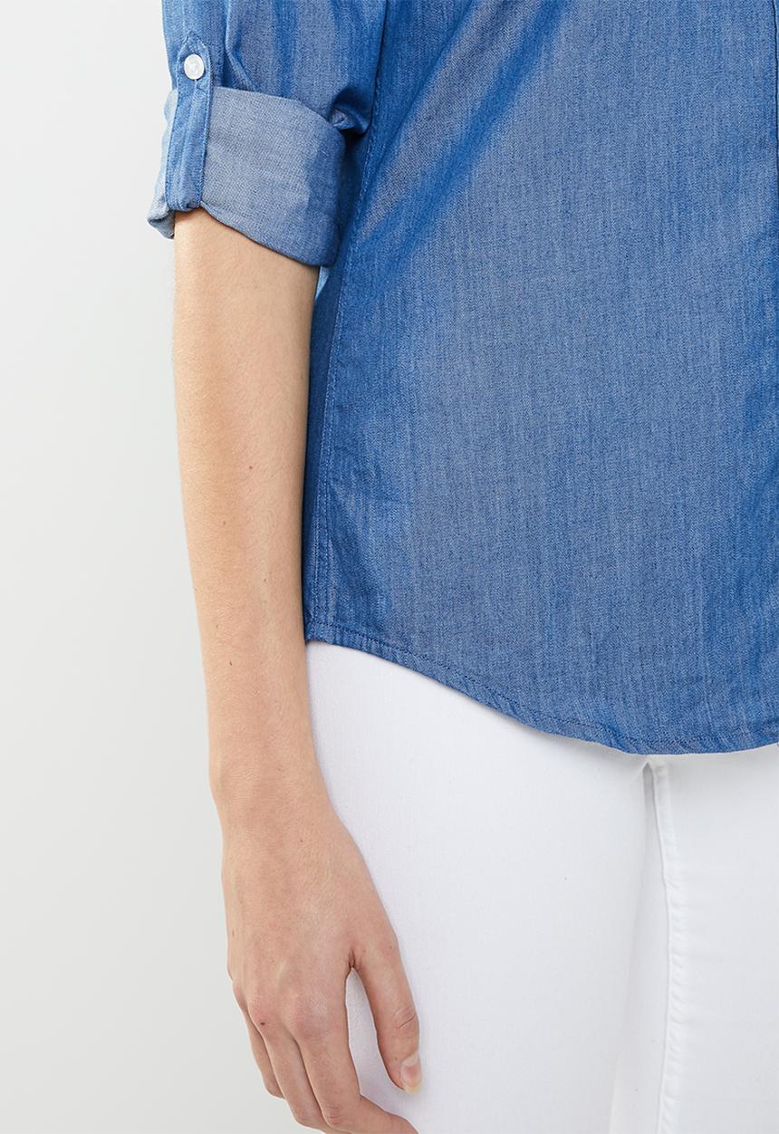 POLO - Tina long sleeve shirt - blue