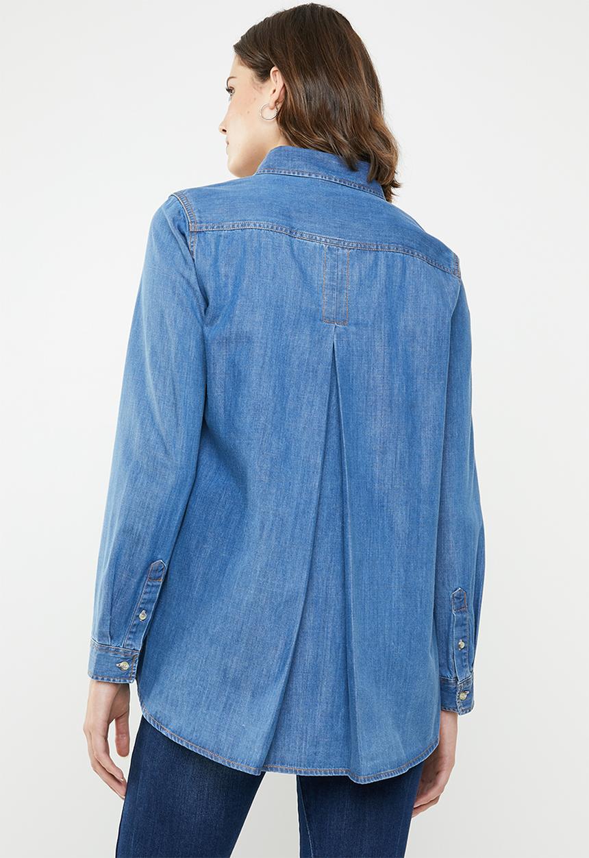 POLO - Eva denim shirt - blue
