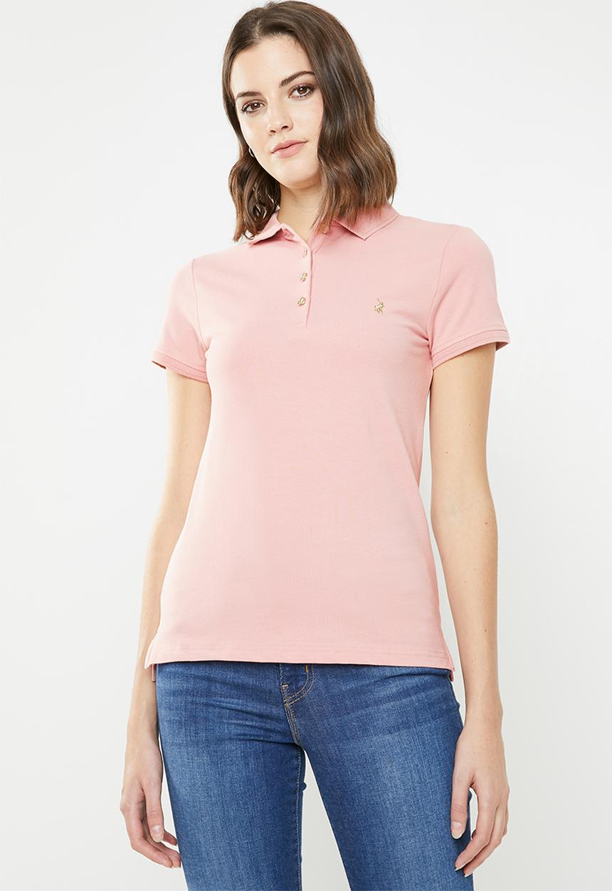 POLO - Nina jacquard collar golfer - pink