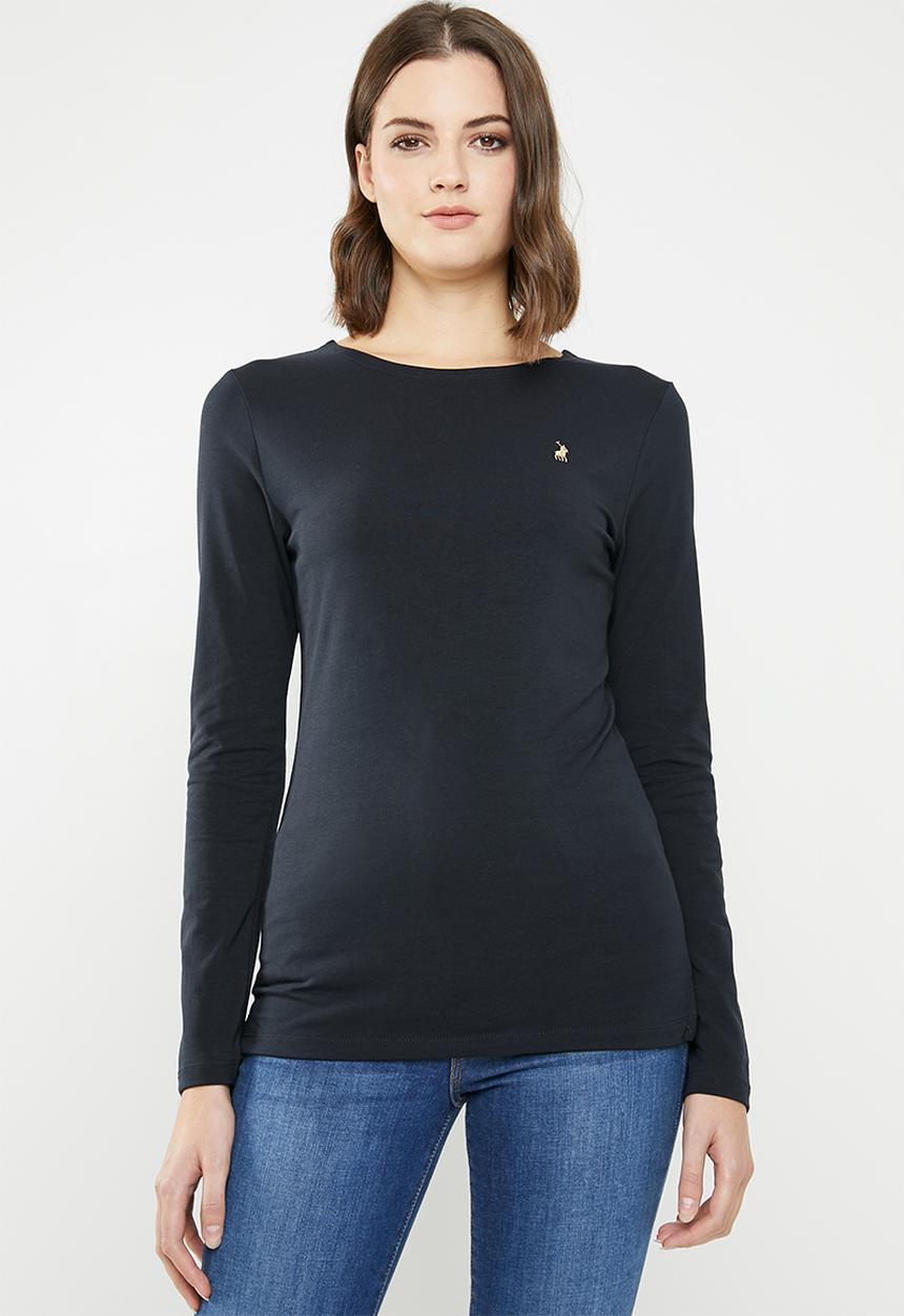 POLO - Emily long sleeve pony tee - navy