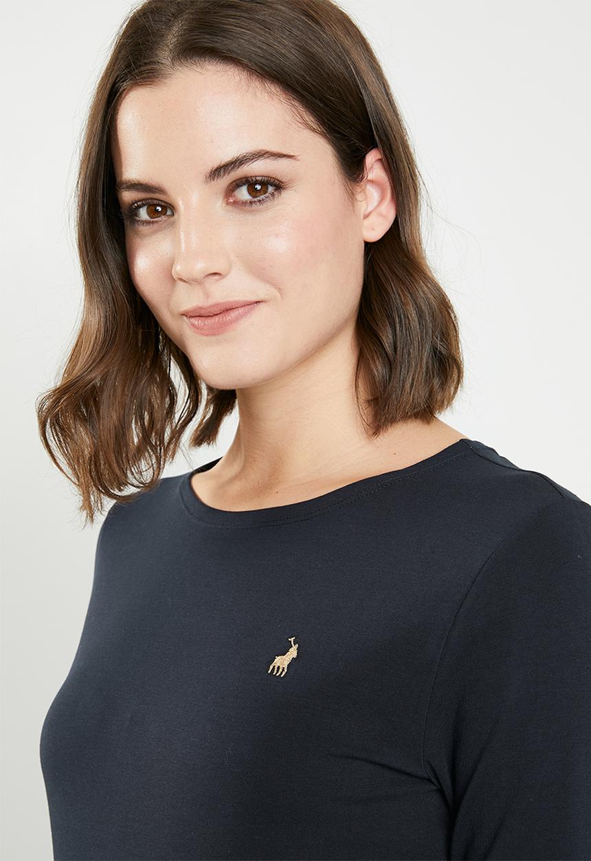 POLO - Emily long sleeve pony tee - navy