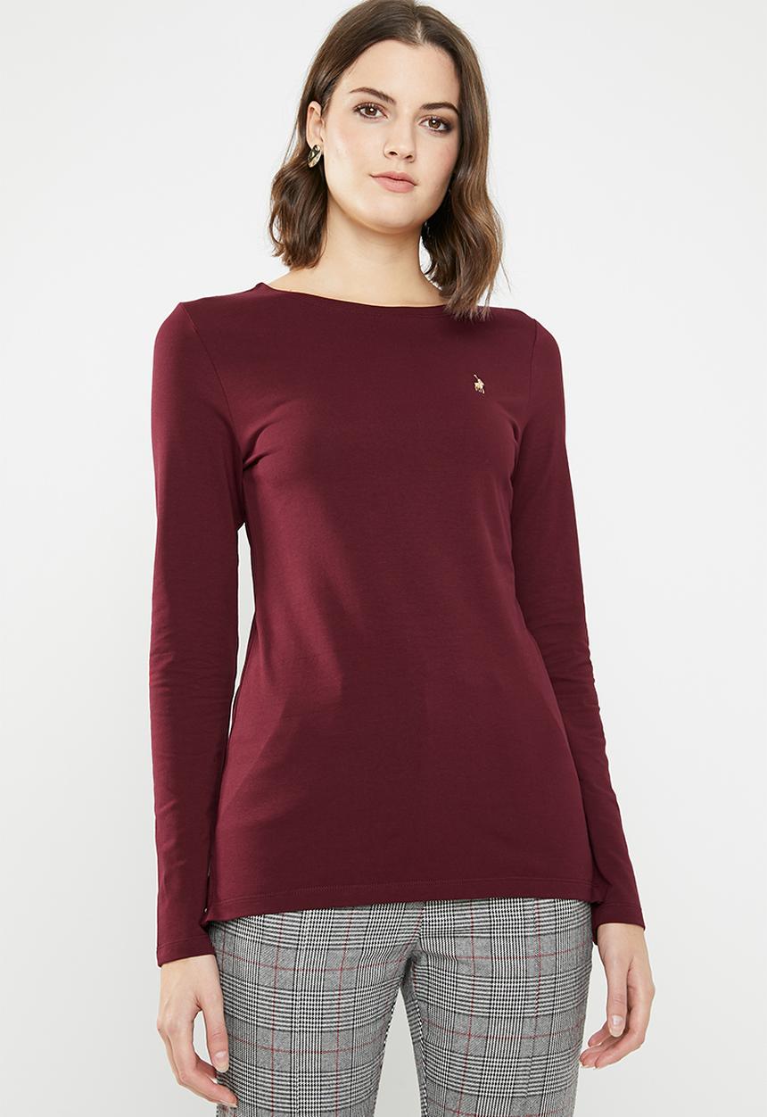 POLO - Emily pony tee - burgundy