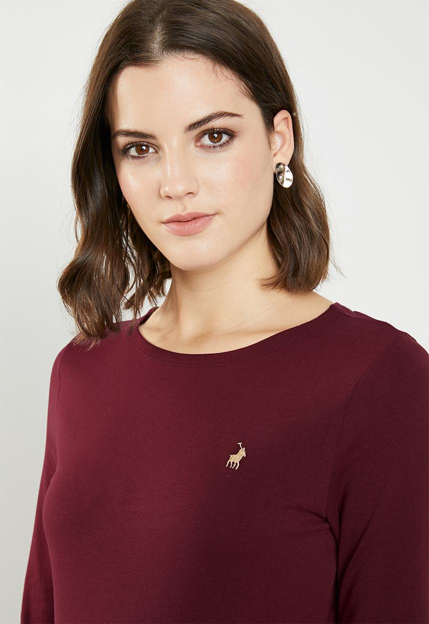 POLO - Emily pony tee - burgundy