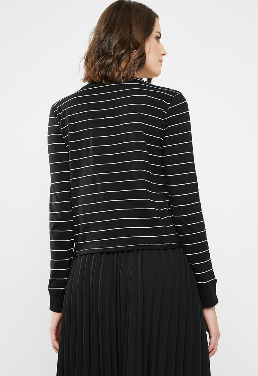 Cotton On - Classic slogan long sleeve - white & black