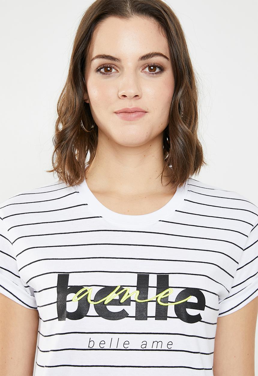 Cotton On - Classic slogan tee - white & black