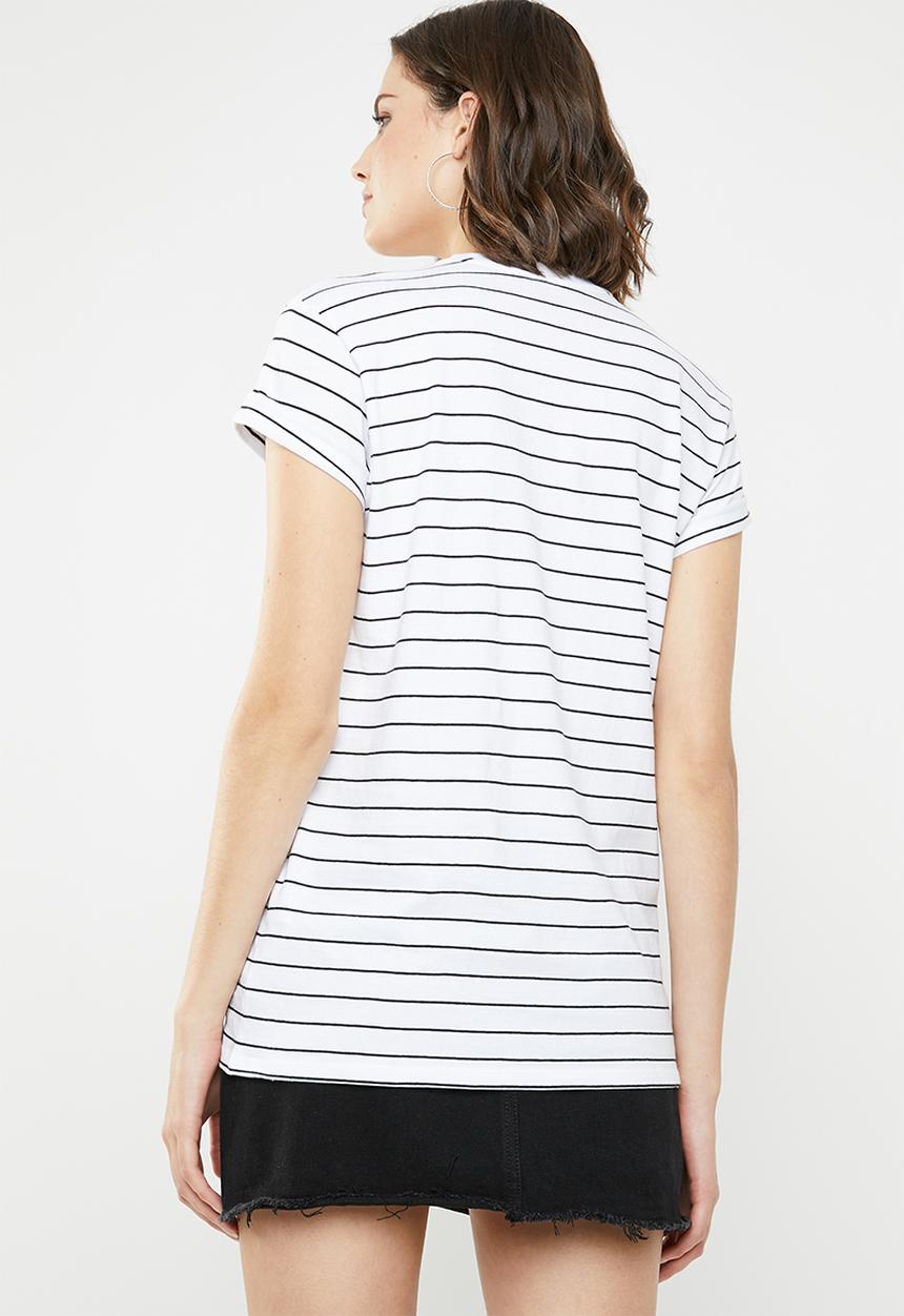 Cotton On - Classic slogan tee - white & black