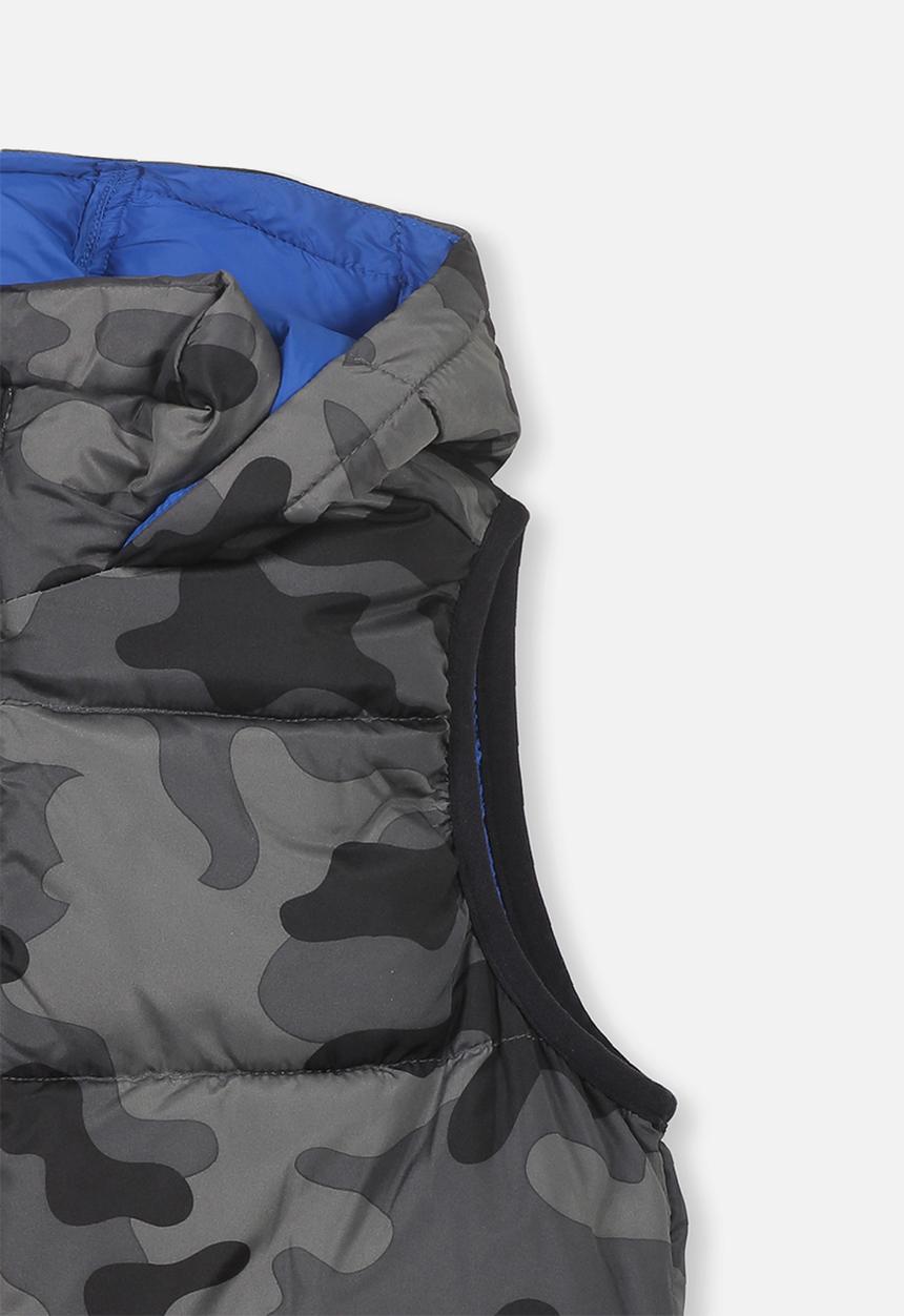 Cotton On - Camo puffer vest - black & grey