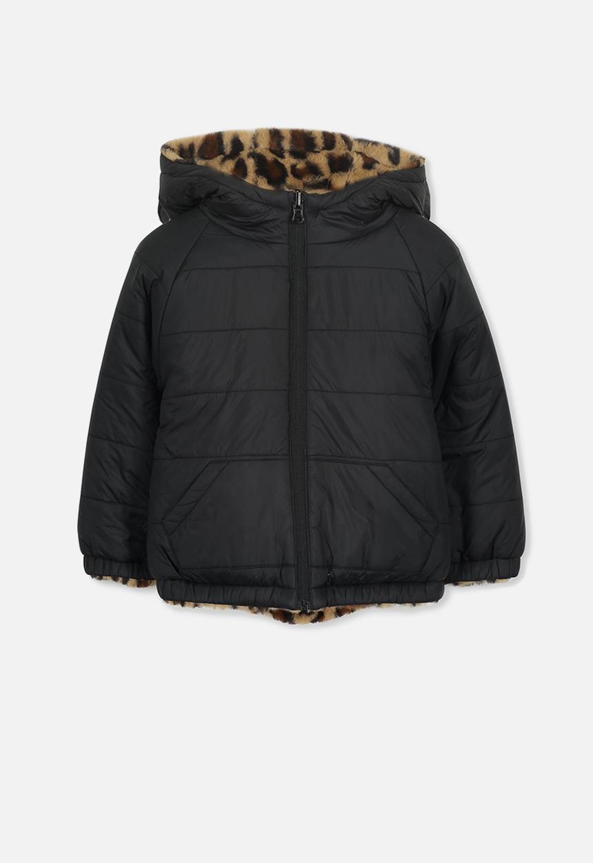 Cotton On - Clara reversible puffer - black & brown