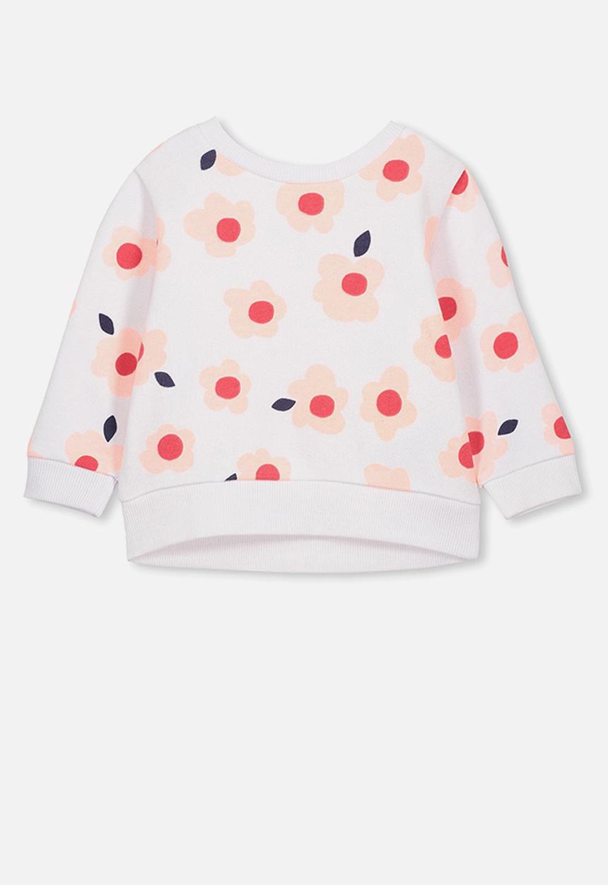 Cotton On - Billie happy floral sweater - white