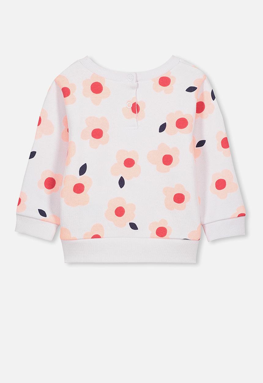 Cotton On - Billie happy floral sweater - white