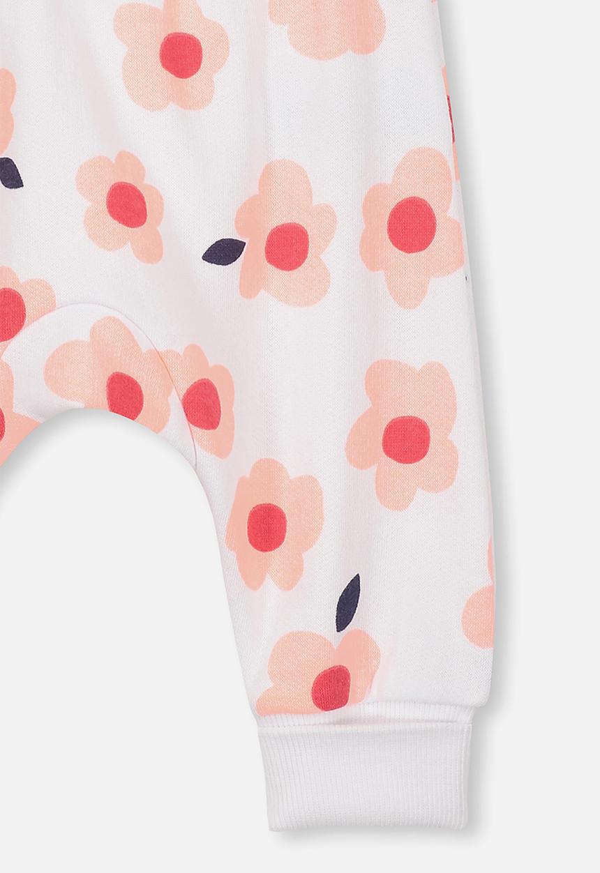 Cotton On - Charlie happy floral trackpant - white