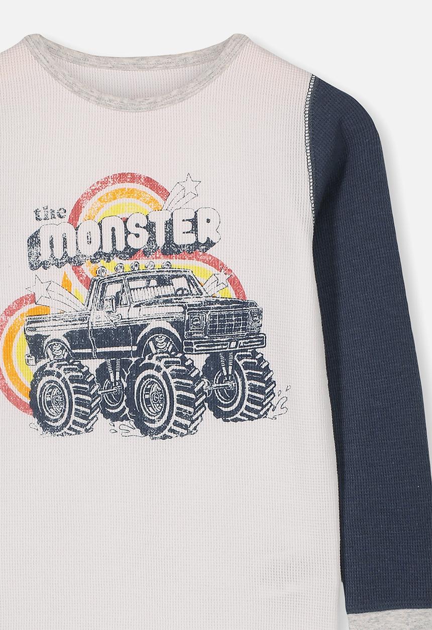 Cotton On - Jack boys long sleeve waffle pyjama - multi