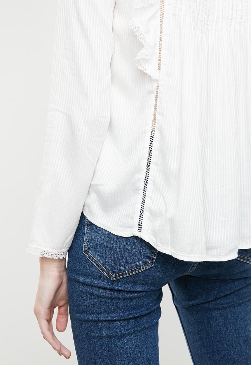 ONLY - Miria 7/8 blouse - white