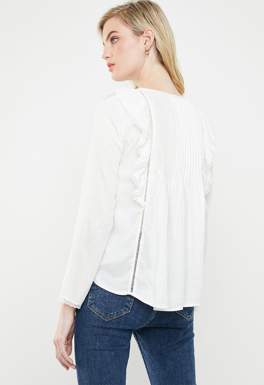ONLY - Miria 7/8 blouse - white