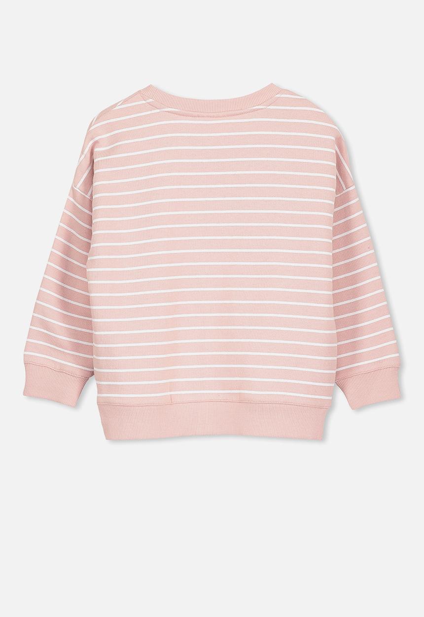Cotton On - Sage crew - pink & silver