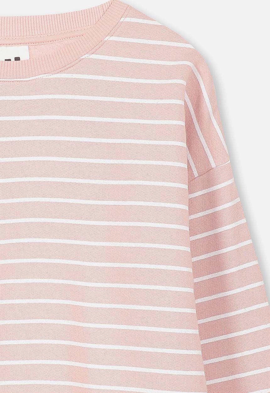 Cotton On - Sage crew - pink & silver