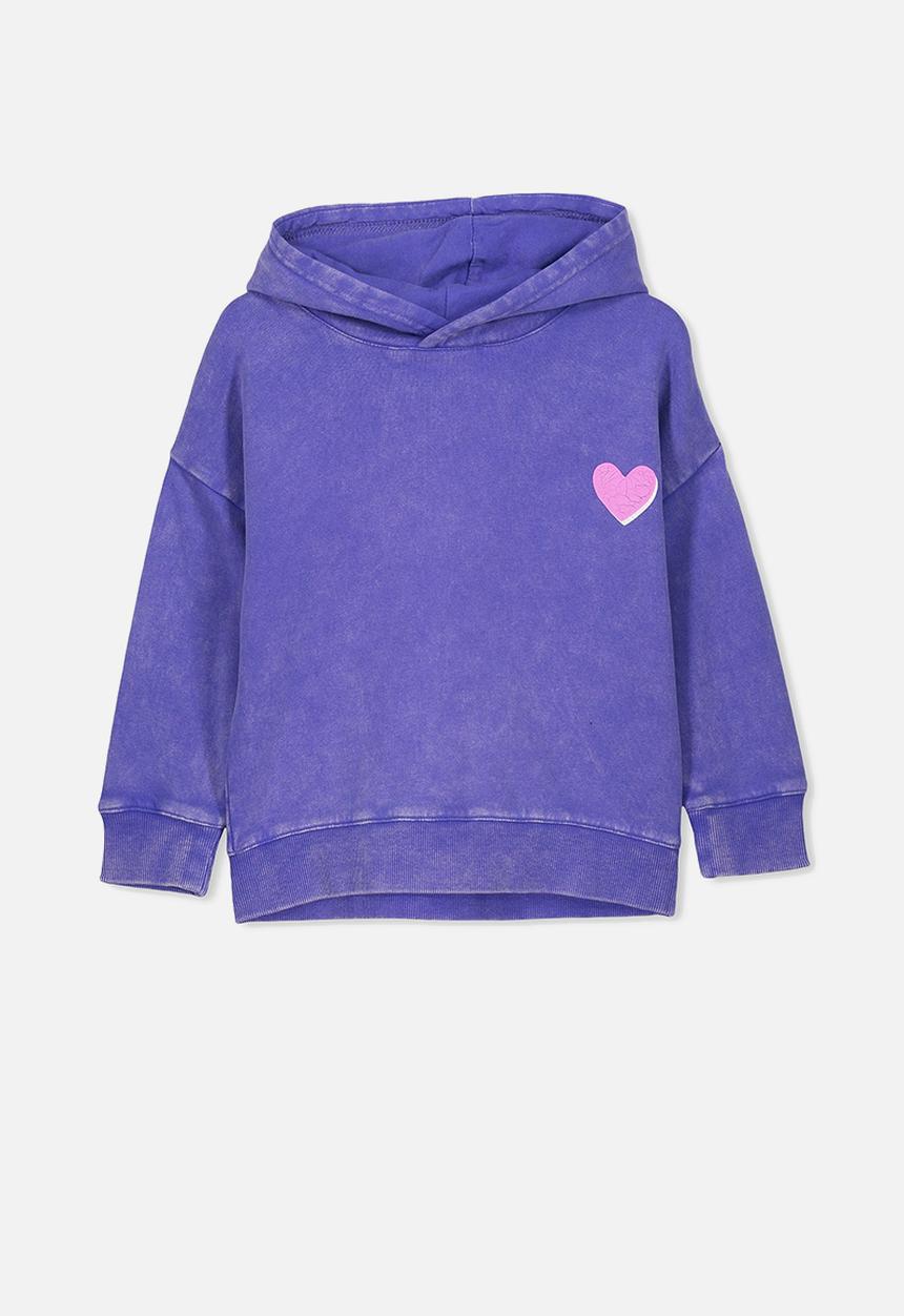 Cotton On - Senna heart hoodie - blue