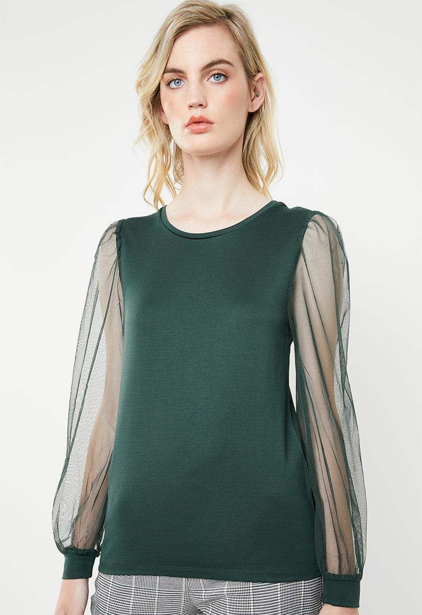 ONLY - Bonne long sleeve top - green