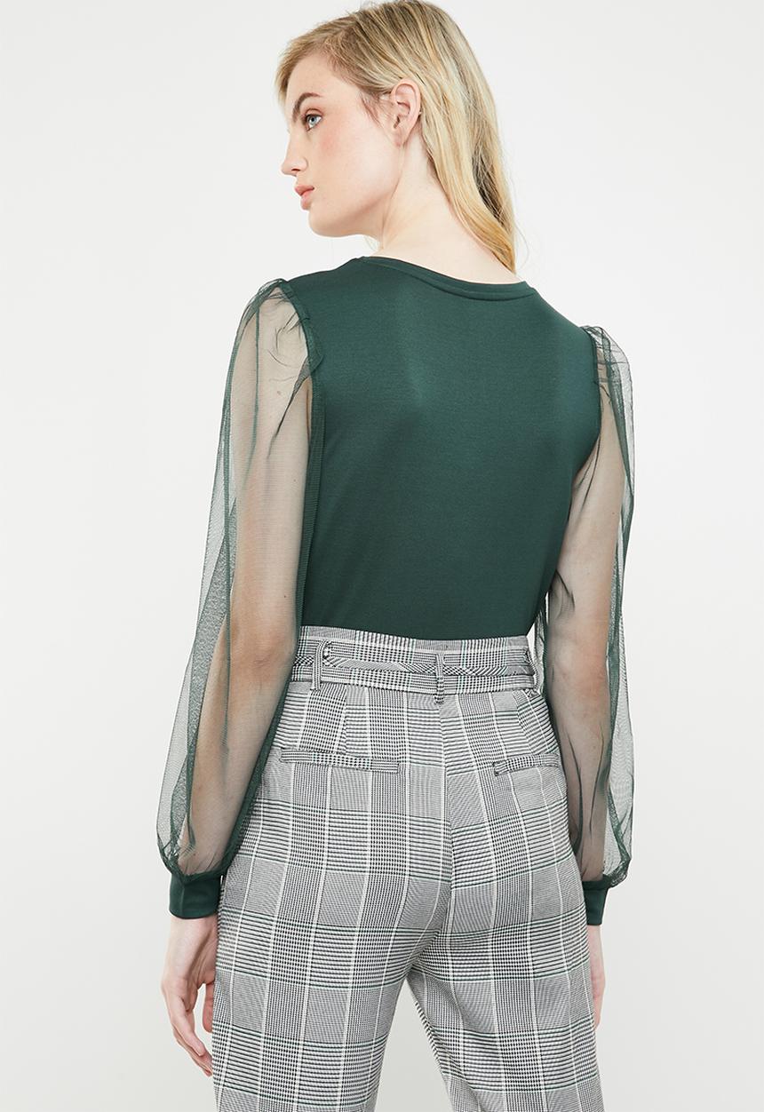 ONLY - Bonne long sleeve top - green